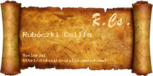 Rubóczki Csilla névjegykártya