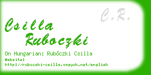 csilla ruboczki business card